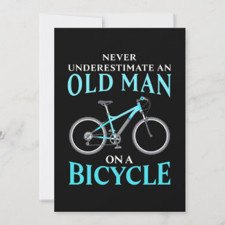 An Old Man On A Bicycle Invitation