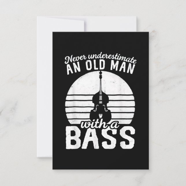 An Old Man With A Bass Card (Front)