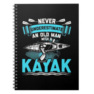 An Old Man With A Kayak Notebook