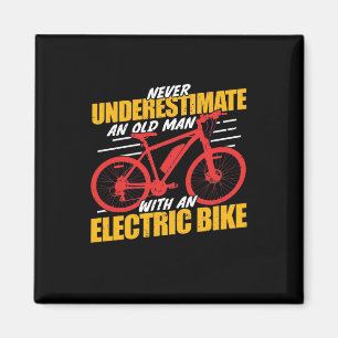 An Old Man With An Electrec Bike Magnet