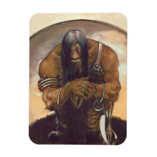 An Old Mountain Troll Magnet