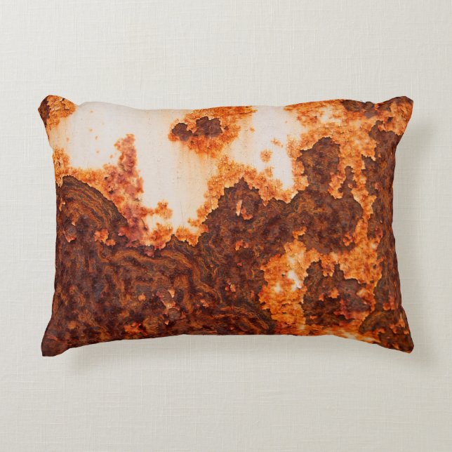 An old rusty stains surface corrosion decorative cushion (Front)