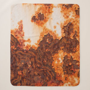 An old rusty stains surface corrosion sherpa blanket