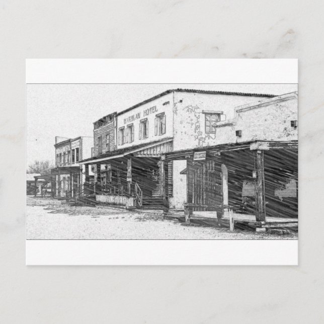 An Old Western Town Postcard (Front)