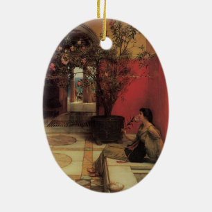 An Oleander by Alma Tadema, Vintage Flowers Ceramic Tree Decoration