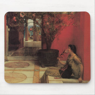 An Oleander by Alma Tadema, Vintage Flowers Mouse Mat