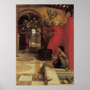 An Oleander by Alma Tadema, Vintage Flowers Poster