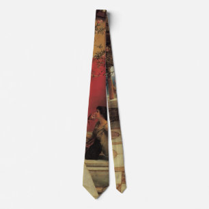 An Oleander by Alma Tadema, Vintage Flowers Tie
