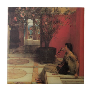 An Oleander by Alma Tadema, Vintage Flowers Tile