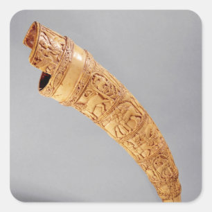 An oliphant, from the Treasure of St. Sernin Square Sticker