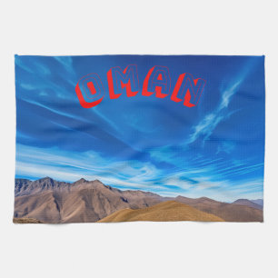 An Omani mountainous terrain Tea Towel