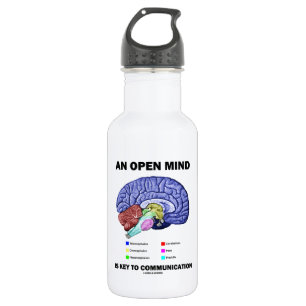 An Open Mind Is Key To Communication (Brain) 532 Ml Water Bottle