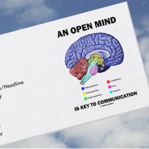 An Open Mind Is Key To Communication (Brain) Business Card