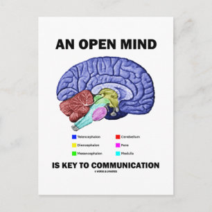 An Open Mind Is Key To Communication (Brain) Postcard