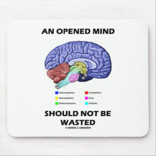 An Opened Mind Should Not Be Wasted (Brain) Mouse Mat