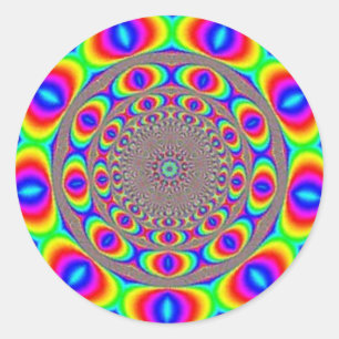 An Optical Treat Fractal Classic Round Sticker