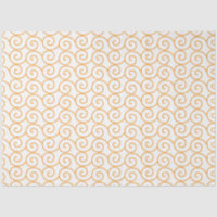 an orange and white background with swirls