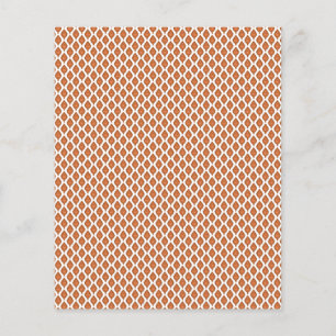 an orange and white geometric pattern flyer