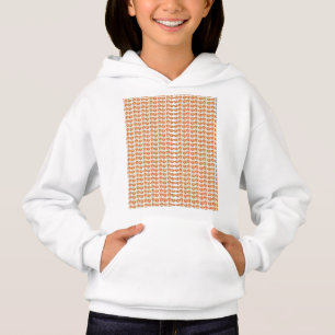 an orange and white pattern on a white background