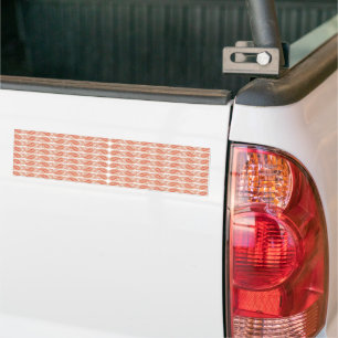 an orange and white pattern on a white background bumper sticker