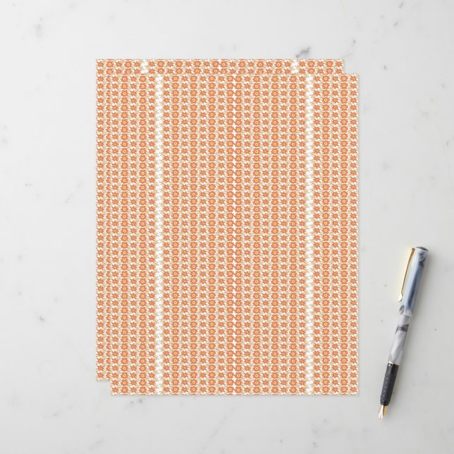  an orange and white striped background with small (Front/Back In Situ)