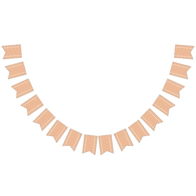 an orange and white striped background with small bunting  (All)