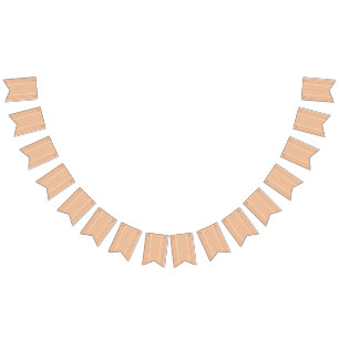 an orange and white striped background with small bunting