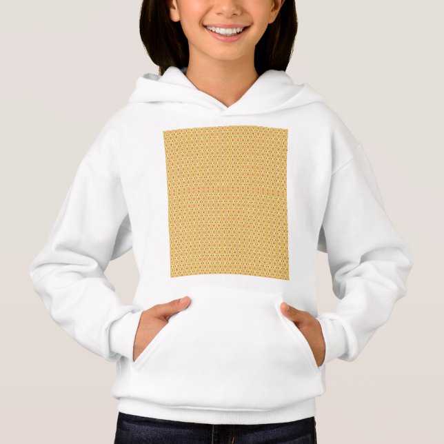 an orange and yellow background with circles (Front)
