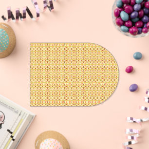 an orange and yellow background with circles acrylic invitations