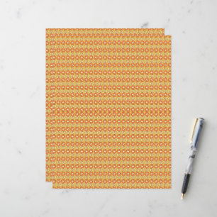 an orange and yellow background with small dots