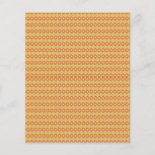 an orange and yellow background with small dots flyer