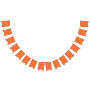 an orange and yellow background with small squares bunting 