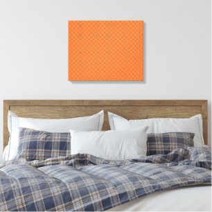 an orange and yellow background with small squares canvas print