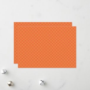 an orange and yellow background with small squares holiday card