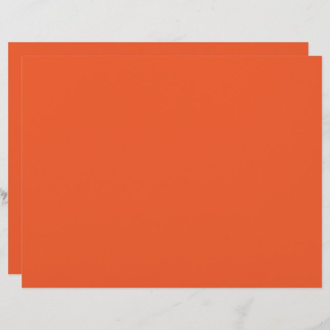 an orange background with a black border custom letterhead (Front/Back)