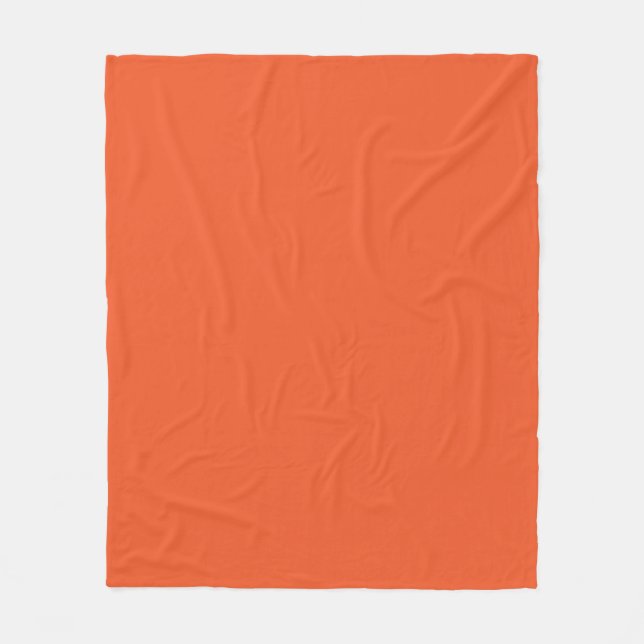 an orange background with a black border fleece blanket (Front)