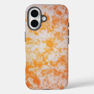 An orange grunge textured iPhone 16 case