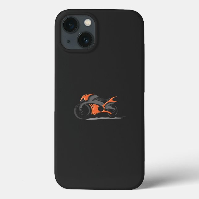 an orange motorcycle with a black background Case-Mate iPhone case (Back)