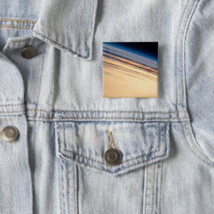 An Orbital Sunset Off The Coast Of Baja California 15 Cm Square Badge