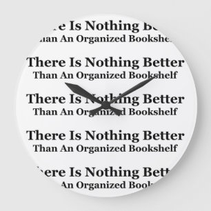 An Organised Bookshelf Large Clock
