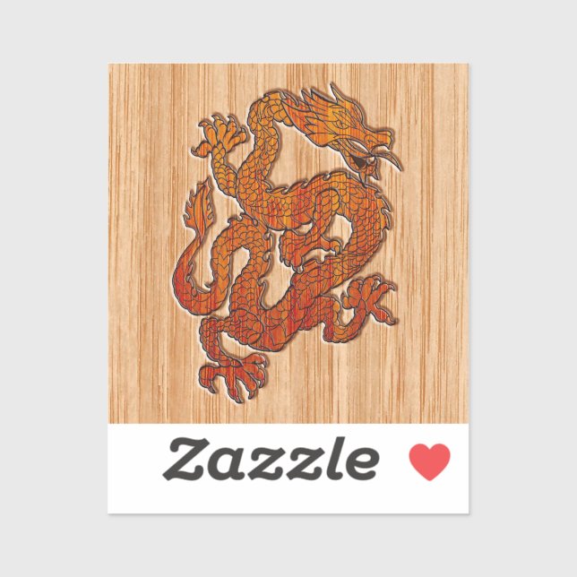 An oriental Dragon in Bamboo (Sheet)