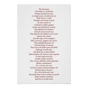 An original poem about Scottish Warriors Poster