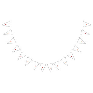 An ornamental design with a circular motif, displa bunting