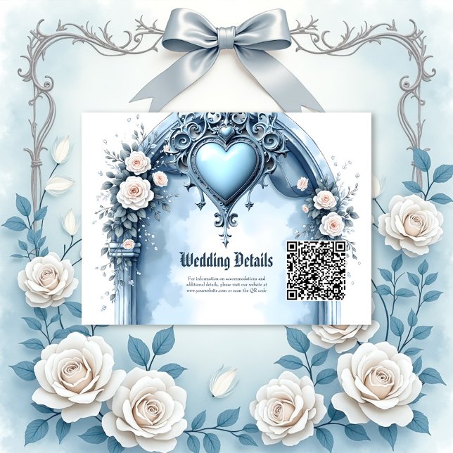 An ornate light blue archway with floral accents,  enclosure card (Creator Uploaded)