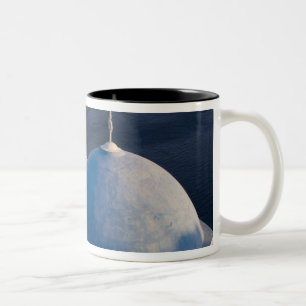 An Orthodox Church near the sea, Oia Santorini Two-Tone Coffee Mug