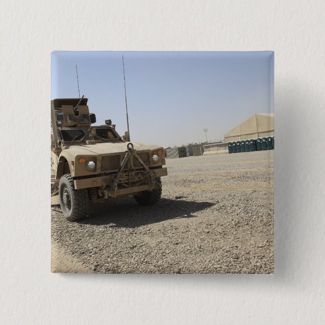 An Oshkosh M-ATV 2 15 Cm Square Badge (Front)