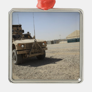 An Oshkosh M-ATV 2 Metal Tree Decoration