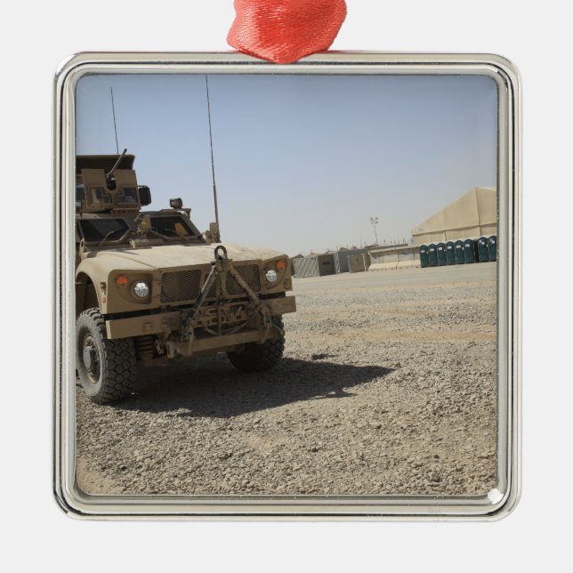 An Oshkosh M-ATV 2 Metal Tree Decoration (Front)
