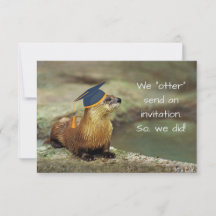 An Otter Grad Party Invitation Enclosure Card