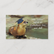 An Otter Grad Party Invitation Enclosure Card
